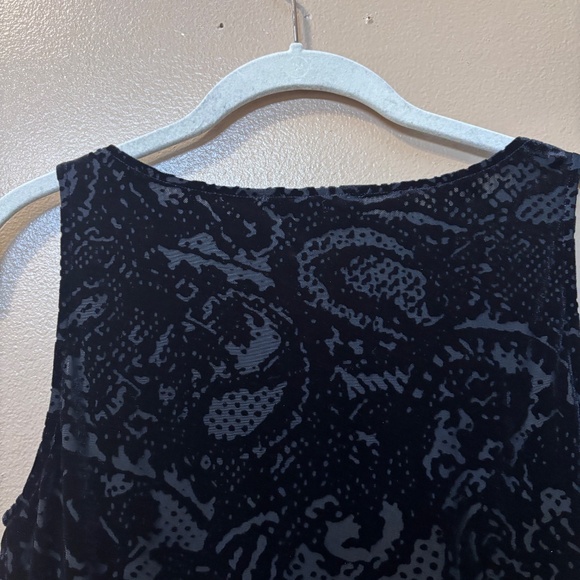 INC Velour Party Black Scoop Neck Burnout Layered Tank Top Size S - Picture 12 of 12